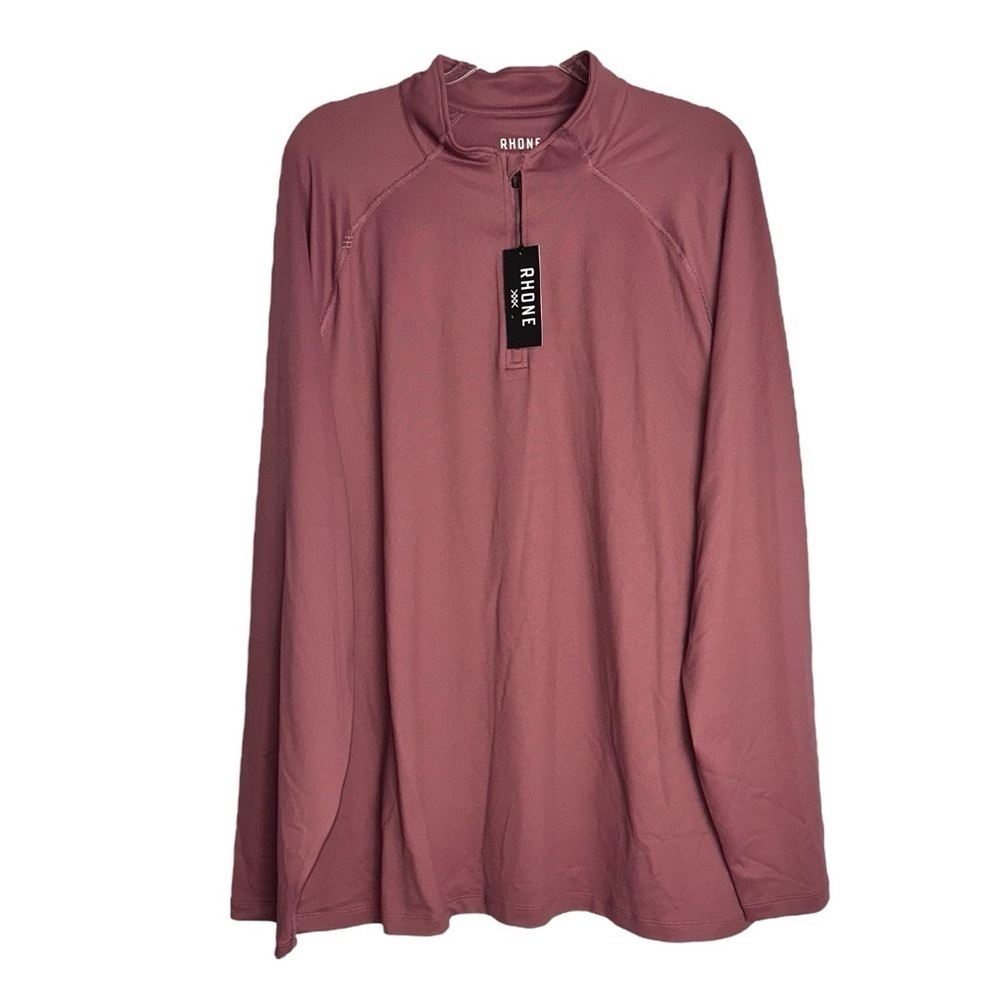Rhone Mens Size 2XL Session Performance Quarter Zip Tulipwood Pullover NWT